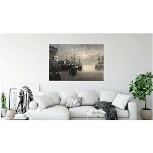 Black & Whit Hand Painted Canvas Painting